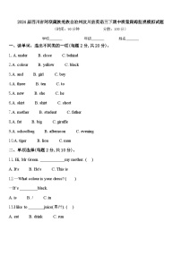 2024届四川省阿坝藏族羌族自治州汶川县英语三下期中质量跟踪监视模拟试题含答案