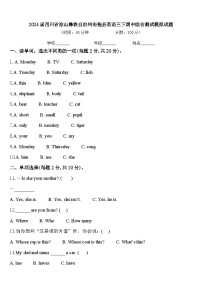 2024届四川省凉山彝族自治州布拖县英语三下期中综合测试模拟试题含答案