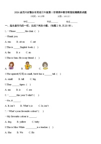 2024届四川省雅安市英语三年级第二学期期中教学质量检测模拟试题含答案