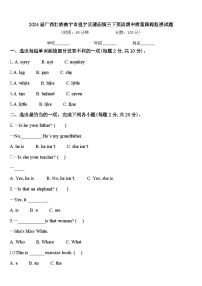 2024届广西壮族南宁市邕宁区蒲庙镇三下英语期中质量跟踪监视试题含答案