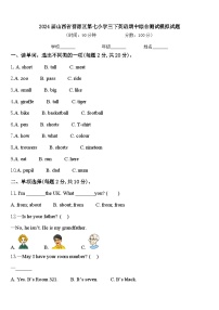 2024届山西省晋源区第七小学三下英语期中综合测试模拟试题含答案