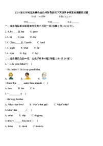 2024届红河哈尼族彝族自治州弥勒县三下英语期中质量检测模拟试题含答案