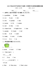 2024年保定市阜平县英语三年级第二学期期中学业质量监测模拟试题含答案