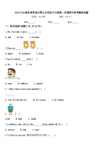 2024年云南省思茅地区翠云区英语三年级第二学期期中联考模拟试题含答案