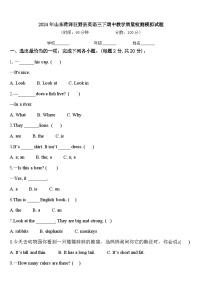 2024年山东菏泽巨野县英语三下期中教学质量检测模拟试题含答案