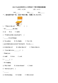 2024年山东省孙受中心小学英语三下期中质量检测试题含答案