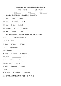 2024年开化县三下英语期中综合测试模拟试题含答案
