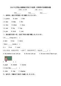 2024年江苏连云港赣榆区英语三年级第二学期期中考试模拟试题含答案