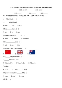 2024年池州市石台县三年级英语第二学期期中复习检测模拟试题含答案