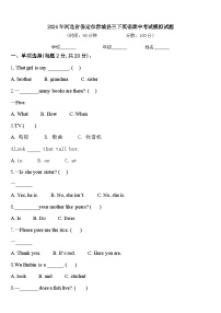 2024年河北省保定市容城县三下英语期中考试模拟试题含答案