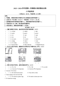 2023-2024学年江苏省淮安市洪泽区译林版（三起）六年级上册期末质量检测英语试卷(无答案)