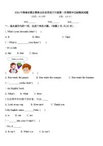 2024年海南省陵水黎族自治县英语三年级第二学期期中达标测试试题含答案