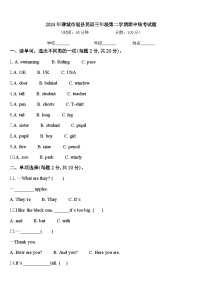 2024年聊城市冠县英语三年级第二学期期中统考试题含答案