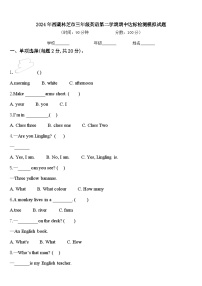 2024年西藏林芝市三年级英语第二学期期中达标检测模拟试题含答案