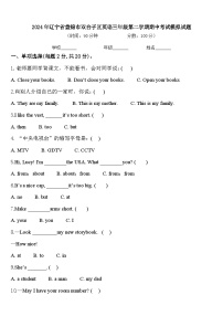 2024年辽宁省盘锦市双台子区英语三年级第二学期期中考试模拟试题含答案