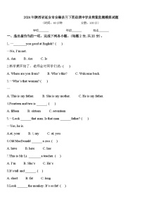 2024年陕西省延安市安塞县三下英语期中学业质量监测模拟试题含答案