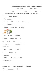 2024年陕西省延安市宝塔区英语三下期中联考模拟试题含答案