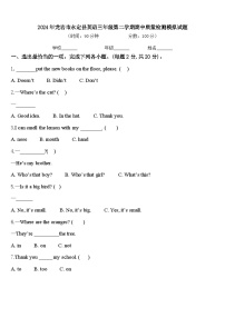 2024年龙岩市永定县英语三年级第二学期期中质量检测模拟试题含答案