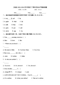 上杭县2023-2024学年英语三下期中学业水平测试试题含答案