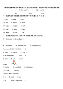 云南省楚雄彝族自治州南华县2024届三年级英语第二学期期中学业水平测试模拟试题含答案