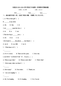 双流县2023-2024学年英语三年级第二学期期中预测试题含答案