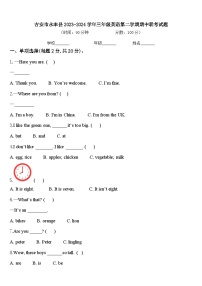 吉安市永丰县2023-2024学年三年级英语第二学期期中联考试题含答案