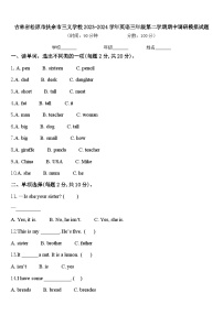 吉林省松原市扶余市三义学校2023-2024学年英语三年级第二学期期中调研模拟试题含答案