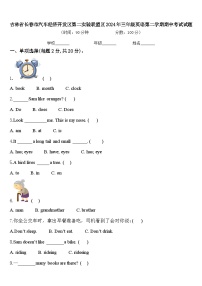 吉林省长春市汽车经济开发区第二实验联盟区2024年三年级英语第二学期期中考试试题含答案