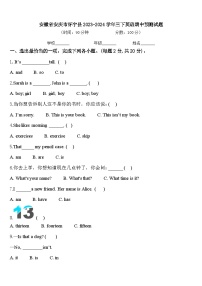 安徽省安庆市怀宁县2023-2024学年三下英语期中预测试题含答案