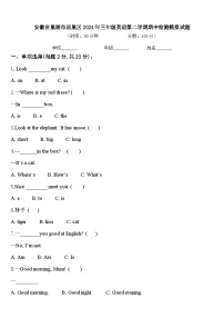 安徽省巢湖市居巢区2024年三年级英语第二学期期中检测模拟试题含答案