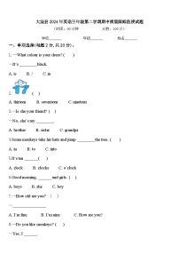 大洼县2024年英语三年级第二学期期中质量跟踪监视试题含答案