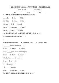 宁夏银川市兴庆区2023-2024学年三下英语期中学业质量监测试题含答案