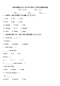 宜春市铜鼓县2023-2024学年英语三下期中达标测试试题含答案