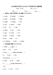 山东省临沂市罗庄区2024届三下英语期中复习检测试题含答案