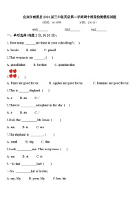 宜宾市南溪县2024届三年级英语第二学期期中质量检测模拟试题含答案