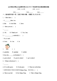 山东青岛市崂山区金家岭学校2024年三下英语期中综合测试模拟试题含答案