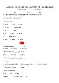 山西省临汾市大宁县昕水镇东关小学2024年英语三下期中学业质量监测试题含答案