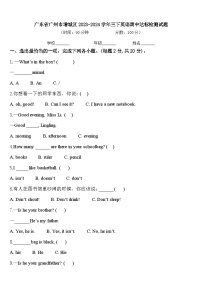 广东省广州市增城区2023-2024学年三下英语期中达标检测试题含答案