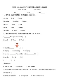 广河县2023-2024学年三年级英语第二学期期中考试试题含答案