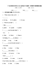 广东省深圳市龙华区2024届英语三年级第二学期期中调研模拟试题含答案