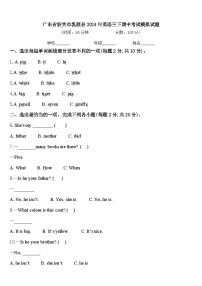 广东省韶关市乳源县2024年英语三下期中考试模拟试题含答案