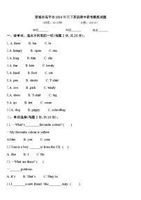 晋城市高平市2024年三下英语期中联考模拟试题含答案