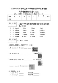 河北省邢台市2023-2024学年六年级上学期期中英语试卷