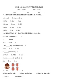 江口县2023-2024学年三下英语期中检测试题含答案