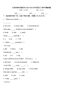 江苏省徐州市新沂市2023-2024学年英语三下期中预测试题含答案