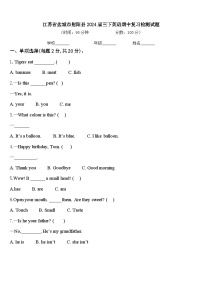 江苏省盐城市射阳县2024届三下英语期中复习检测试题含答案