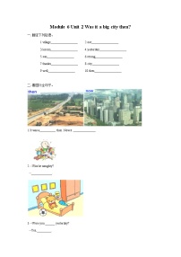 英语四年级下册Module 6Unit 2 Was it a big city then ?课后复习题