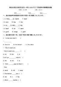 湖北省武汉市武昌区武大一附小2024年三下英语期中调研模拟试题含答案