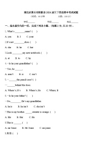 湖北省黄石市阳新县2024届三下英语期中考试试题含答案