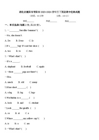 湖北省襄阳市枣阳市2023-2024学年三下英语期中经典试题含答案